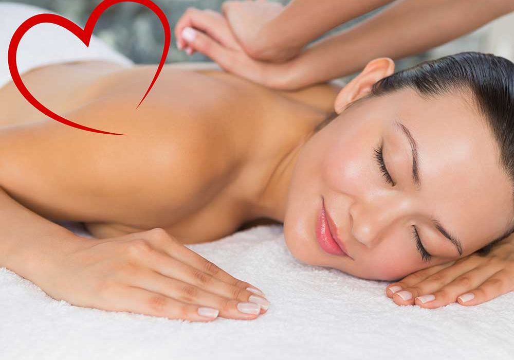 Woman enjoying her massage